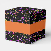 Happy Halloween Sinaasappel Monster Donut Sprinkle Bedankdoosjes (Achterkant)