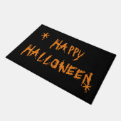 Happy Halloween, Sinaasappel zwart Deurmat (Schuin)