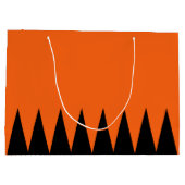 Happy Halloween Sinaasappel Zwart gepersonaliseerd Groot Cadeauzakje (Achterkant)