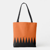 Happy Halloween Sinaasappel Zwart gepersonaliseerd Tote Bag (Achterkant)