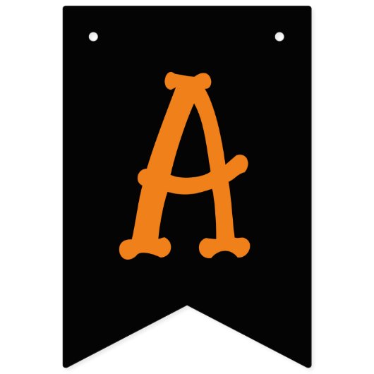 Happy Halloween Sinaasappel Zwart Vlaggetjes (Tweede vlag)