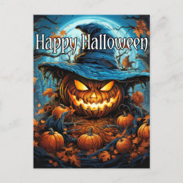 Happy Halloween | Sinister pompoen Briefkaart