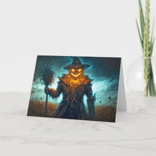 Happy Halloween Sinister Scarecrow Kaart