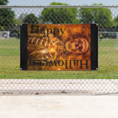 Happy Halloween Skeleton Art Outdoorbanner Spandoek (Insitu)