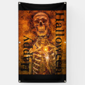 Happy Halloween Skeleton Art Outdoorbanner Spandoek (Verticaal)