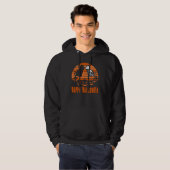 Happy Halloween Skeleton Cat Retro Sunset Hoodie (Voorkant volledig)