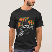 Happy Halloween Skeleton Crowbar T-shirt (Voorkant)