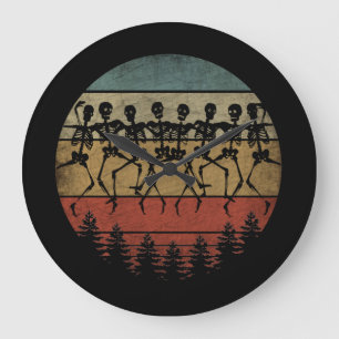 HAPPY HALLOWEEN SKELETON DANCE GROTE KLOK