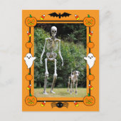 Happy Halloween Skeleton Feestdagenkaart (Voorkant)