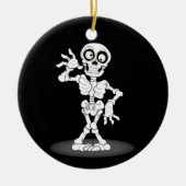 Happy Halloween Skeleton Keramisch Ornament (Voorkant)