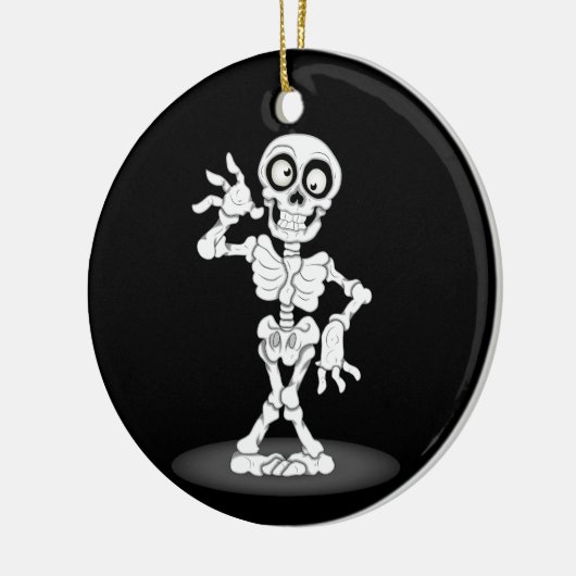 Happy Halloween Skeleton Keramisch Ornament (Links)