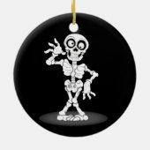 Happy Halloween Skeleton Keramisch Ornament (Achterkant)