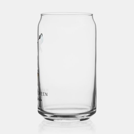 Happy Halloween Skeleton Pirate Dabbing Family Blikvorm Glas (Links)