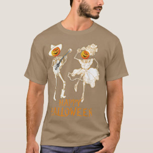Happy Halloween Skeleton Pumpkin-gitaar 16 T-shirt