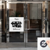 Happy Halloween Skeleton Skull Bot Patroon Raamsticker (Kantoordeur)