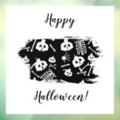 Happy Halloween Skeleton Skull Bot Patroon Raamsticker (Vel 3)
