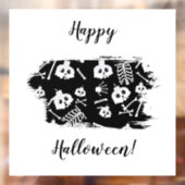 Happy Halloween Skeleton Skull Bot Patroon Raamsticker (Vel 2)