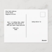 Happy Halloween Skeleton Wine Toast Modern Elegant Briefkaart (Achterkant)