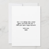 Happy Halloween Skeleton Wine Toast Modern Elegant Kaart (Achterkant)