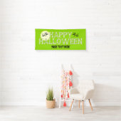 Happy Halloween Skeleton Witch Green Banner (Insitu)