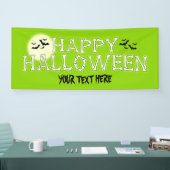 Happy Halloween Skeleton Witch Green Banner (Beurs)