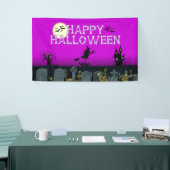 Happy Halloween Skeleton WitchPurple Banner (Beurs)