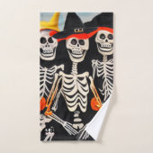 Happy Halloween Skeletons Bad Handdoek (Handdoek)
