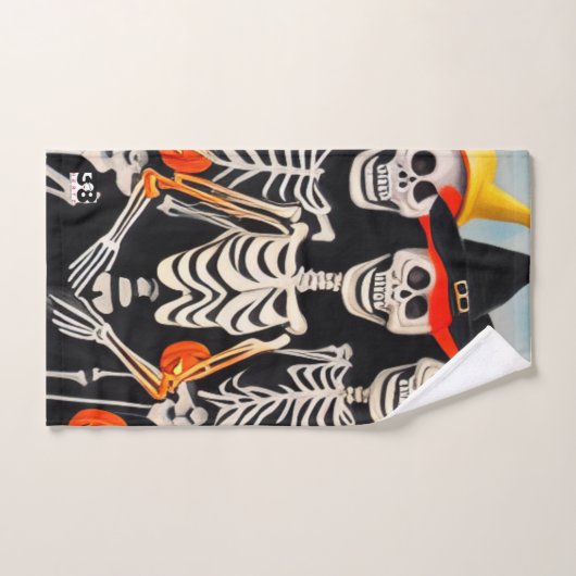 Happy Halloween Skeletons Bad Handdoek (Handdoek)