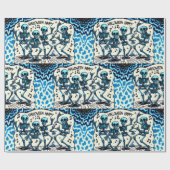 Happy Halloween Skeletons: Dance Party Stropdas-Dy Cadeaupapier (Vlak)