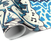 Happy Halloween Skeletons: Dance Party Stropdas-Dy Cadeaupapier (Rol Hoek)