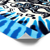 Happy Halloween Skeletons: Dance Party Stropdas-Dy Poster (Hoek)