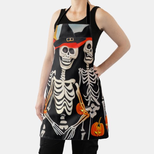 Happy Halloween Skeletons Schort (Insitu)