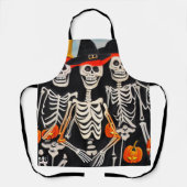 Happy Halloween Skeletons Schort (Voorkant)