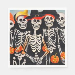 Happy Halloween Skeletons Servet