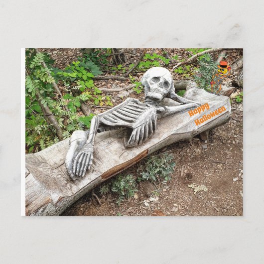 Happy Halloween Skelett Briefkaart (Voorkant)