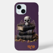 Happy Halloween Skull en aangepaste boeken Case-Mate iPhone Case (Achterkant)