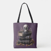 Happy Halloween Skull en aangepaste boeken Tote Bag (Achterkant)