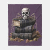 Happy Halloween Skull en boeken Fleece Deken (Voorkant)