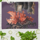 Happy Halloween Skull en boeken Theedoek (Gevouwen)