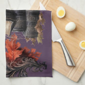 Happy Halloween Skull en boeken Theedoek (Quarter Fold)