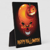 Happy Halloween Skull en Pumpkin Plaque Fotoplaat (Zijkant)