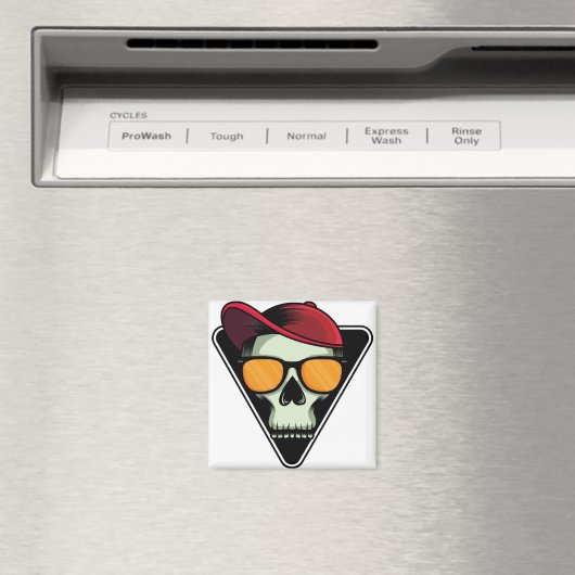 Happy halloween skull magneet (Insitu (Vaatwasser))