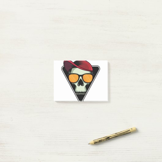 Happy halloween skull post-it® notes (Op bureau)