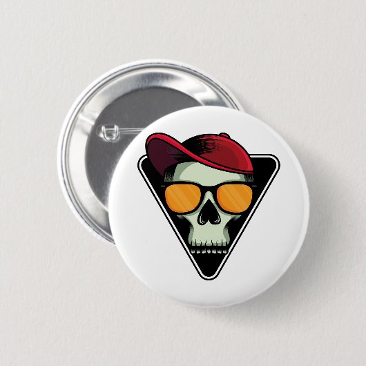 Happy halloween skull ronde button 5,7 cm (Voorkant /achterkant)