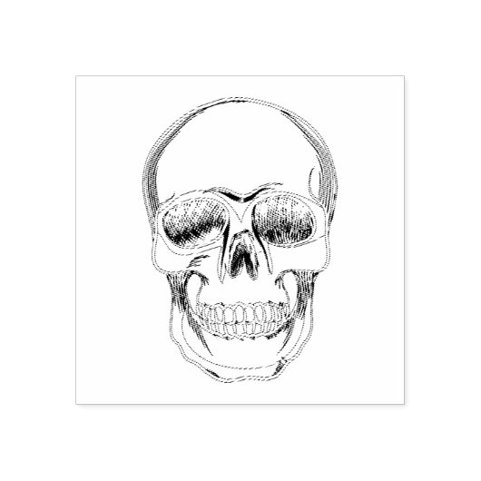 Happy Halloween Skull Rubberstempel (Afrduk)