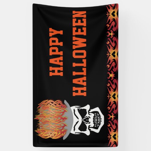 Happy Halloween Skull Spandoek (Verticaal)