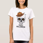 Happy Halloween Skull T-shirt (Voorkant)