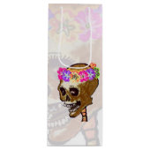 Happy Halloween Skull Wijn Cadeautas (Voorkant)