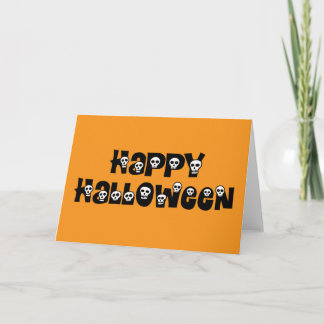 Happy Halloween Skulls Kaart