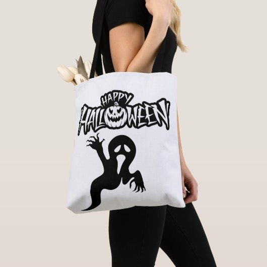 Happy Halloween, slang Tote Bag (Dichtbij)